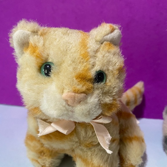 CATS VINTAGE 1990’s GREAT AMERICAN FUN PLUSH CATS ORANGE TABBY CAT MEOWS & PURRS - Picture 11 of 14